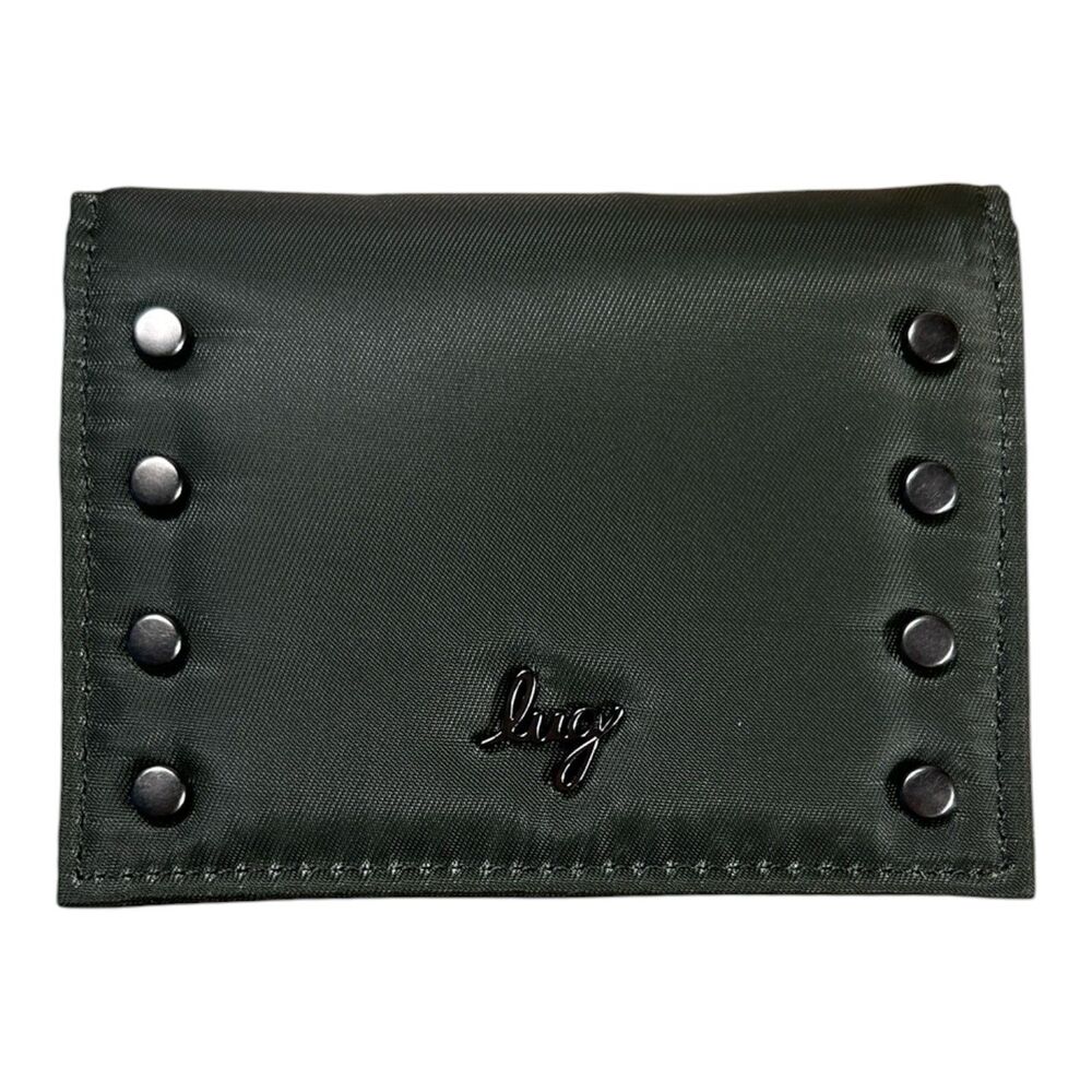 Lug Walkover Wallet NWT RFID Blocking Olive Green Card Slots Snap Closure